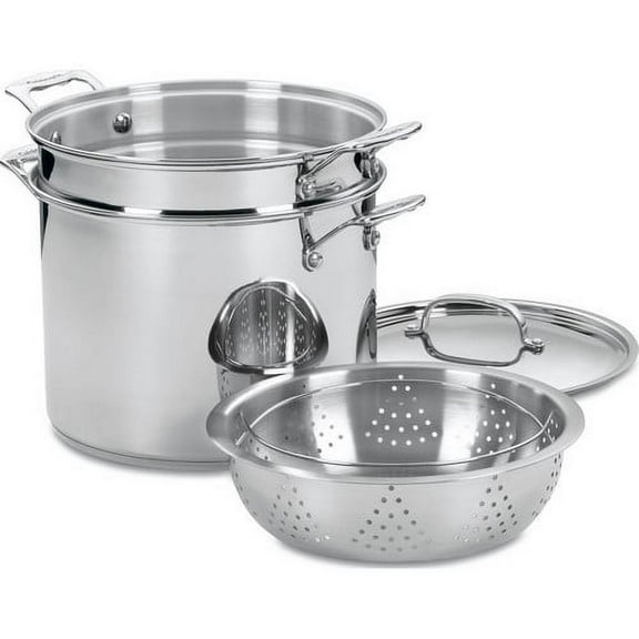 Cuisinart Chef's Classic Stainless Steel 4-Piece 12-Quart Pasta/Steamer Set