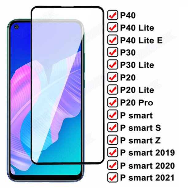 Vidrio de protección completa 9D para Huawei P20 P30 P40 Lite E Psmart SZ, Protector de pantalla templado P smart 2019 2020 2021, película de vidrio Tan Jianjun unisex