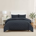 thumbnail image 1 of Mainstays Queen Comforter Set, Soft Lightweight & All Season, 3-Piece, Dark Grey, 1 of 12