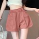 thumbnail image 1 of mfyjkho Pantalones Cortos De Gimnasio, Pantalones Cortos De Cintura Elástica Con Bolsillos Y Color Liso Para Mujer Pantalones Cortos Para Mujer L, 1 of 6