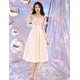 thumbnail image 1 of Vestido de mujer estilo coreano Vestido gris adelgazante Vestido de fiesta elegante Vestido de noche para banquete, 1 of 6