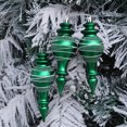 thumbnail image 7 of YAWUBT 3 Pcs Finial Drop Christmas Ornament Hanging Christmas Finial Ornaments Plastic Shatterproof Decor for Xmas Tree Winter Holiday Party Supplies, Shiny, Matte, Glitter, 7 of 7