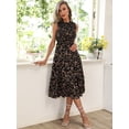 thumbnail image 6 of Floral Printed Panelled Sleeveless A-Line Maxi Dress for Women, 6 of 10