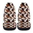 thumbnail image 5 of Xoenoiee Brown Animal Cow Texture Print Car Seat Cover, Set of 2 Breathable Auto Interior Accessories Car Seat Cover Front Bucket Seats Protectors Universal Fit, 5 of 6