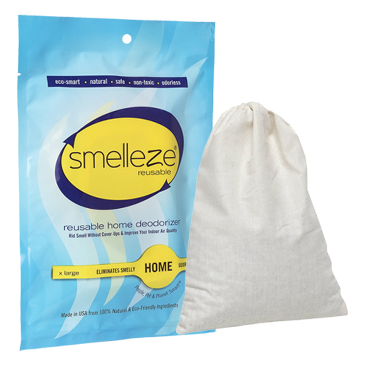 Ft. Treats Over 100 Sq SMELLEZE Reusable Ethylene Gas Removal Pouch 