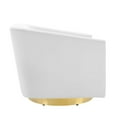 thumbnail image 3 of Modway Twist Accent Lounge Performance Velvet Swivel Chair in Gold White, 3 of 7