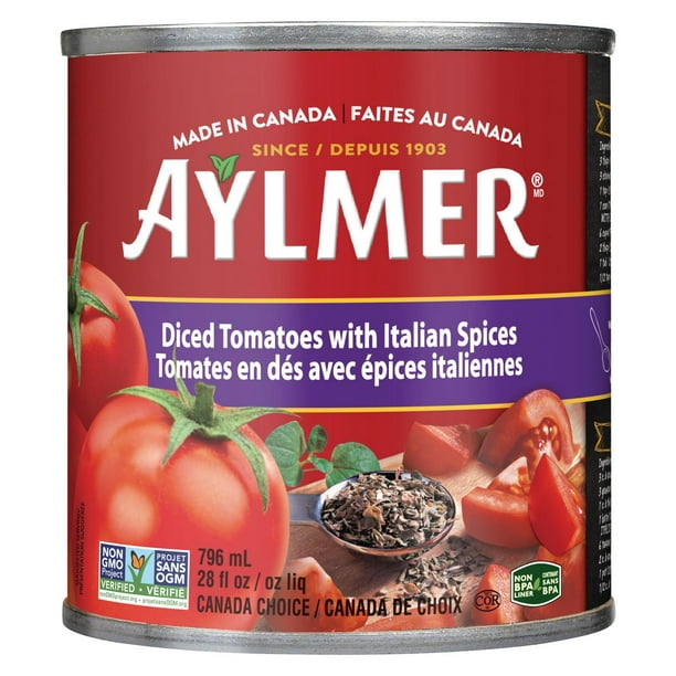 Tomates en dés avec épices italiennes Aylmer 769 ml