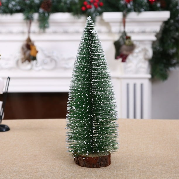 Árbol de Navidad de cedro blanco, cepillo para botellas reutilizable, decoración del hogar (10cm)