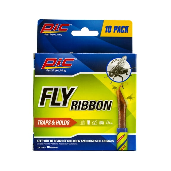 Pic Fly Ribbon Bug and Insect Catcher, Flying Insect Trap, Paper,10-Count