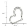 thumbnail image 5 of 925 Sterling Silver Cubic Zirconia Heart Shaped Pendant, 5 of 6