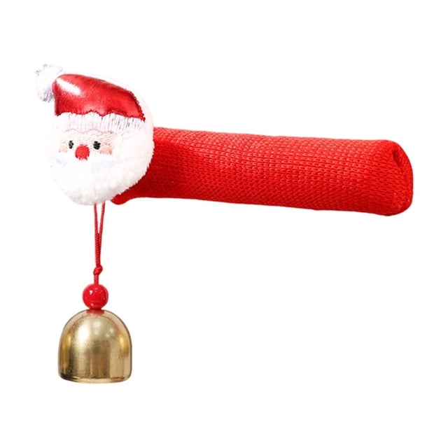 Christmas Door Handle Covers, Soft Polyester Handle Protectors for Holiday Decor, Reusable Festive Door Handle Wraps for Home and Commercial Doors