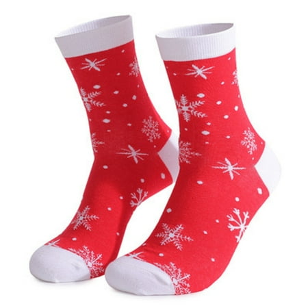 

Christmas Adults Low Tube Sock Autumn Winter Unisex Santa Claus/Elk/Snowflake Pattern Mid-calf Length Socks