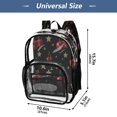 thumbnail image 4 of Large Clear PVC Backpack Heavy Duty See Through Backpack for Adults Work Travel, Leopard Star Cherry Printed 12L, 4 of 8