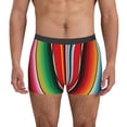 thumbnail image 1 of Fotbe Mexican Serape Blanket Stripes Calzoncillos Tipo Boxer con Bolsa de Soporte Total para Hombre, X-Temp Fresco, Transpirable y de Secado Rápido-Small, 1 of 5