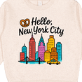 thumbnail image 3 of Inktastic Hello New York City Skyline with Pretzel Toddler Sweatshirt, 3 of 4