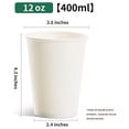 thumbnail image 3 of Paquete de 100 vasos de papel desechables de 12 Oz, tazas de café, para el baño Afortunado Sencillez, 3 of 5