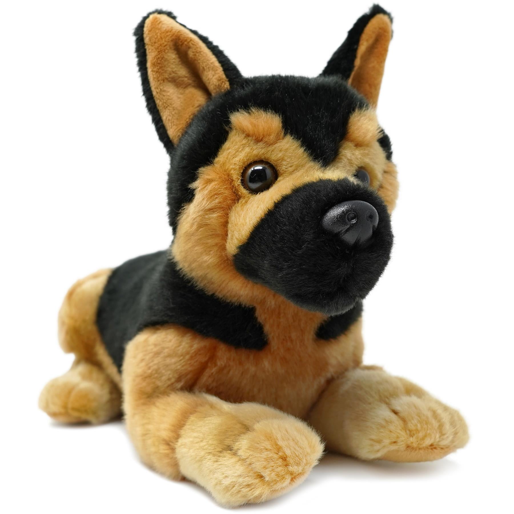 7" Black & Brown Wuffles German Shephard Puppy Dog Basic Plush Toys 