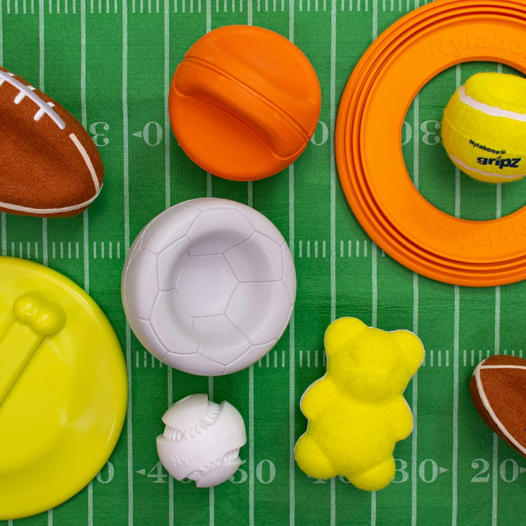 Nylabone Power Play Tennis Teddy Gripz Bear Dog Toy (Medium/Wolf - Up to 35 lbs.) Nylabone Power Play Tennis Teddy Gripz Bear Dog Toy (Medium/Wolf - Up to 35 lbs.)