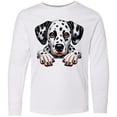 thumbnail image 3 of Inktastic Dalmatian Dog Illustration Long Sleeve Youth T-Shirt, 3 of 5