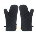 thumbnail image 1 of Dos pares de guantes protectores para barbacoa - Guante de algodón y poliéster, negro 38*18cm TUNC Sencillez, 1 of 4