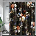 thumbnail image 2 of Floral Plant Leaf Flowers Fabric Waterproof Polyester Shower Curtains Bathroom Curtain Bath Printing, 2 of 7
