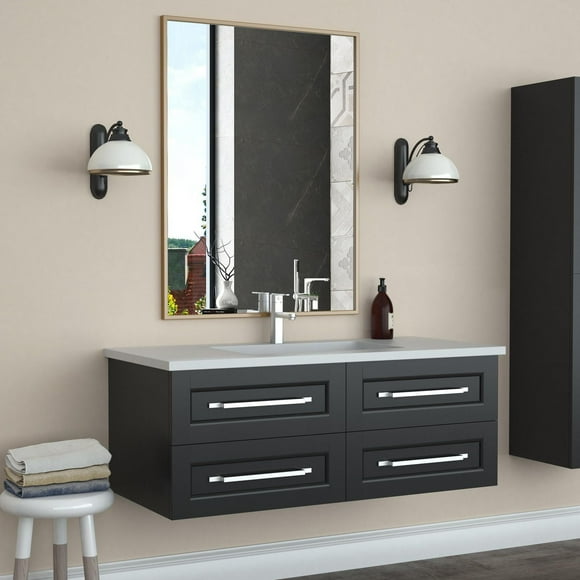 A&E Bath and Shower Tashi Gold 30x40 Bathroom Mirror