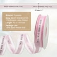 thumbnail image 2 of Uxcell Satin Ribbon, Best Wishes for You Valentine Ribbon for Gift Wrapping Fabric Ribbon for Craft DIY Wedding Birthday Valentine's Day Bouquet Accessories Light Purple, 2 of 7