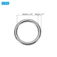 thumbnail image 2 of Unique Bargains 0.8" Seamless Metal O Rings, 4 Pcs O-Ring Heavy Round Rings for Macrame DIY Craft Hardware, 2 of 5