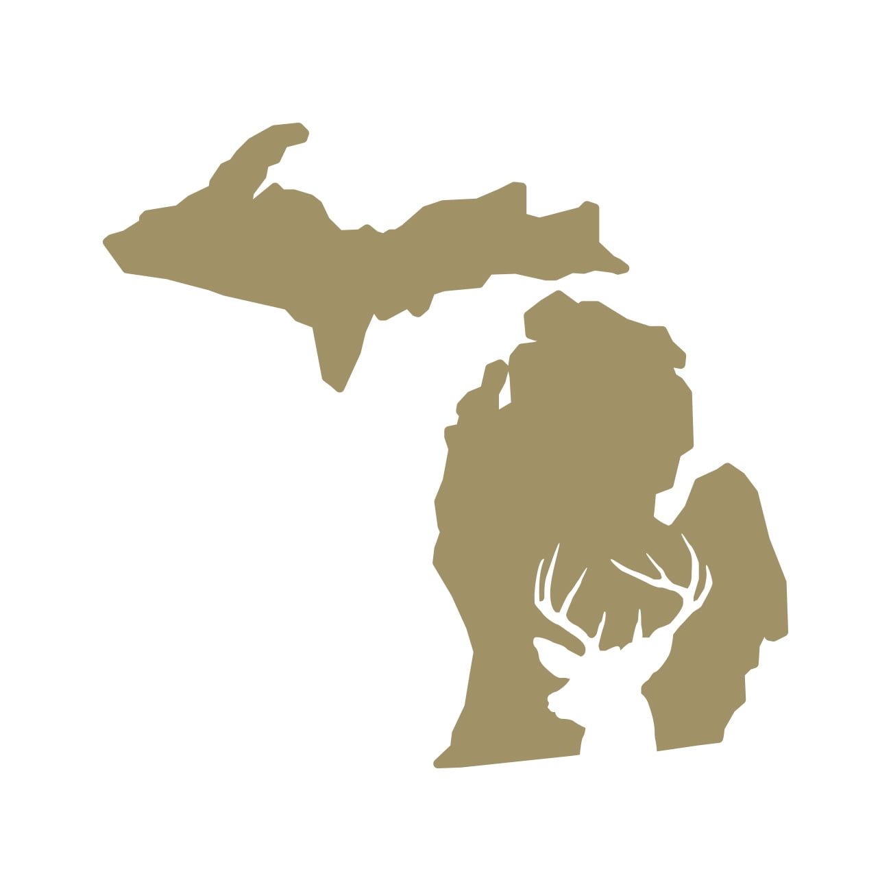 Michigan Deer State Sticker Decal Die Cut Self Adhesive Vinyl