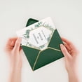 thumbnail image 5 of PinesC 50 PCS Invitation Envelopes, 5x7 Envelopes for Invitations Green Envelopes for 5x7 Cards A7 Luxury Envelopes Mailing Envelopes for Wedding, Graduation, 5 of 5