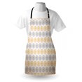 thumbnail image 3 of Grey and Yellow Apron Ethnic Bohemic Oriental Inspired Geometrical Floral Art Image, Unisex Kitchen Bib Apron with Adjustable Neck for Cooking Baking Gardening, Apricot Grey and White, by Ambesonne, 3 of 3