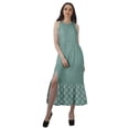 thumbnail image 1 of Moomaya Robe Imprimée Femme Fête Mariage Tenue de Fête Col Licou Robe Maxi en Rayonne, 1 of 4