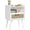 White, variant on LiteHaven Rattan Nightstand, Boho Side Table with Drawer Open Shelf, Cane Accent Bedside End Table with Solid Wood Legs for Bedroom, Dorm and Small Spaces,Black
