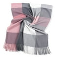 thumbnail image 5 of LEKODE Plaid Scarf for Women Long Scarves for Women Shawl Wraps for Women Poncho Womens Lady Scarf Women's Shawl Women's Poncho Pink One Size, 5 of 7