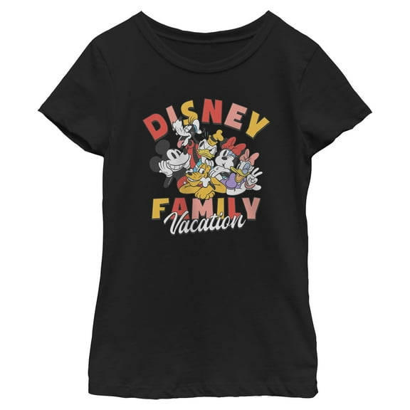 Girls Mickey & Friends Family Vacation T Shirt