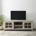 thumbnail image 4 of Console TV 70 Pouces avec Portes en Verre et Étagères Réglables en Bouleau Naturel, 4 of 4