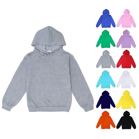 HAOTAGS Kids Hoodie Long-Sleeve Hooded Sweatshirt (Ages 1–15) Lightweight, Comfortable Pullover Hoodie for Boys and Girls Gray Size 3T