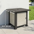 thumbnail image 3 of Outsunny 32" Outdoor Propane Gas Fire Pit Table, 50,000 BTU, Grey, 3 of 10