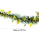 thumbnail image 3 of Guirnalda de Navidad 6.6FT Tinsel de rayas coloridas | Decoración navideña de plástico amarillo | Envoltura de árbol festiva ligera, muleta, muñeco de nieve, acento de escena de oso, 200cm,, 3 of 6