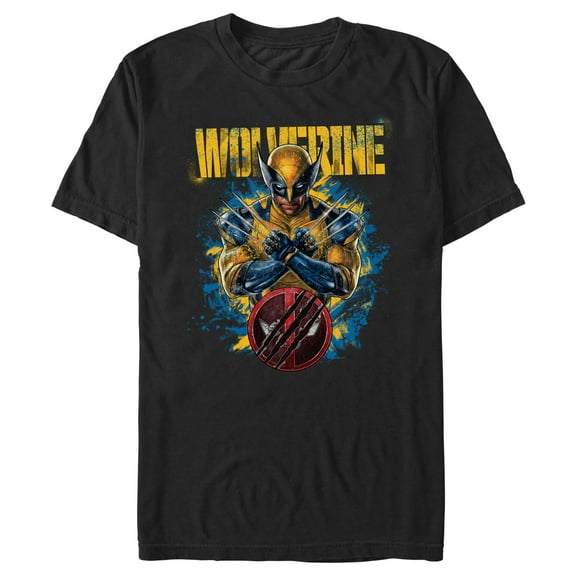 Men's Marvel: Deadpool & Wolverine Paint Splatter Graphic T-Shirt