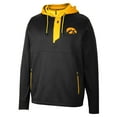 thumbnail image 2 of Men's Colosseum Black Iowa Hawkeyes Luge 3.0 Quarter-Zip Hoodie, 2 of 3