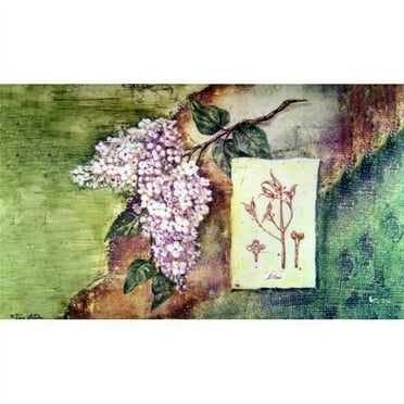 Custom Printed Rugs AWV069 Lilac Doormat Rug, Green - 18 x 30 in.