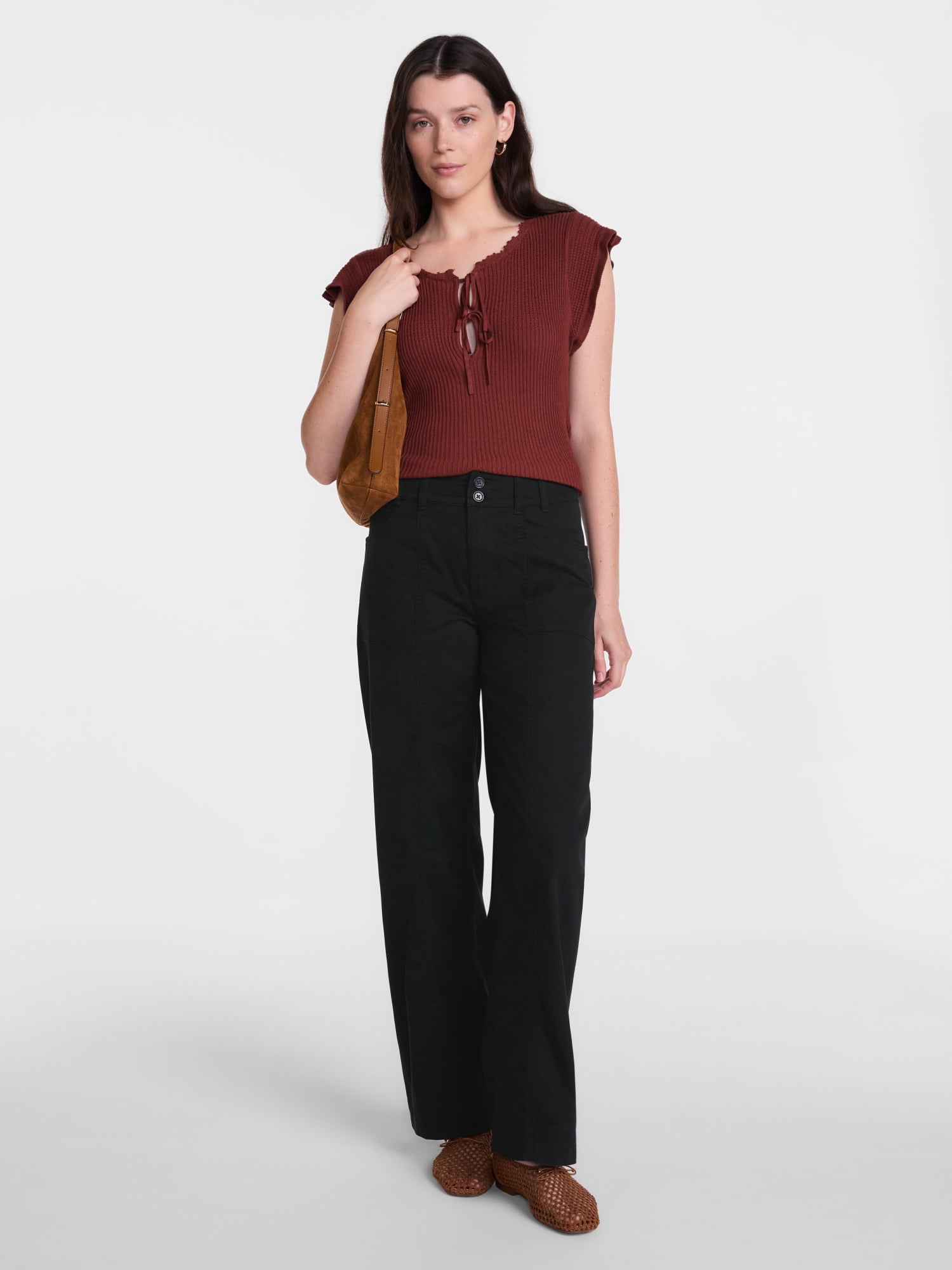 Scenario Women's Wide Leg Utility Pants, 31" Inseam, Sizes 0-20