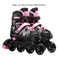 thumbnail image 2 of Patins à Roues Alignées Réglables pour Femmes, Haute Élasticité, Résistants à l'Usure, Patins à Roulettes Résistants à l'Usure, Chaussures de Patinage Antichoc, Filles Débutantes, Rose/s, 2 of 8