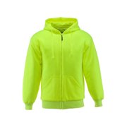 RefrigiWear Insulated Quilted Sweatshirt Hoodie (High Visibility Lime, 4XL)