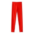 thumbnail image 4 of TSSOE Kids Girls Ballet Dance Leggings Pants Sport Gymnastic Yoga Skating Tights Workout Trousers Red 6, 4 of 5