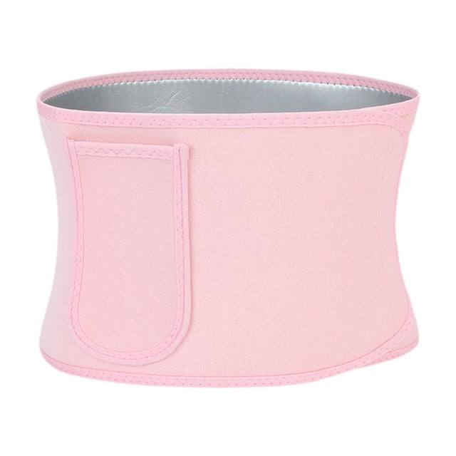 Cinturón de sudoración para ejercicio, faja reductora de cintura ajustable, faja abdominal, banda para el vientre Rosa