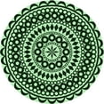thumbnail image 1 of Ahgly Company Machine Washable Indoor Square Transitional Dark Forest Green Area Rugs, 3' Square, 1 of 7