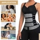 thumbnail image 5 of Entrenador de cintura para mujer, 3 correas, corsé de entrenamiento para control de cadera, cinturón de sauna, ropa moldeadora de belleza corporal, protección deportiva de cintura, 5 of 5