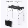 thumbnail image 2 of TEAFIRST Camping Table with Detachable net,  Folding Table, Adjustable Height for Outdoor alumiumum, 2 of 7